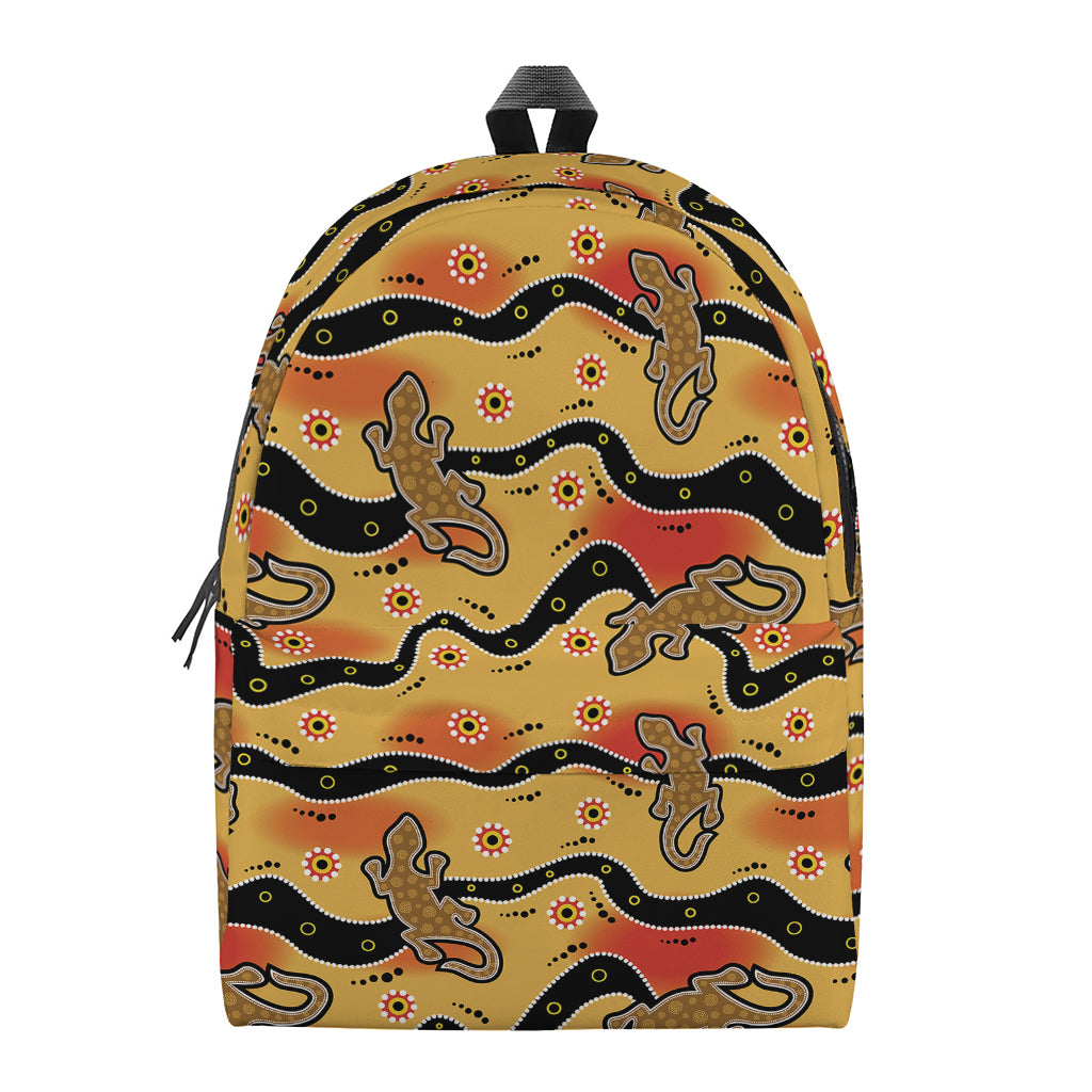 Aboriginal Lizard Pattern Print Backpack