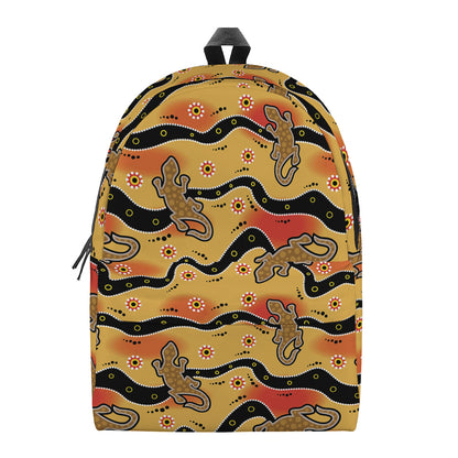 Aboriginal Lizard Pattern Print Backpack