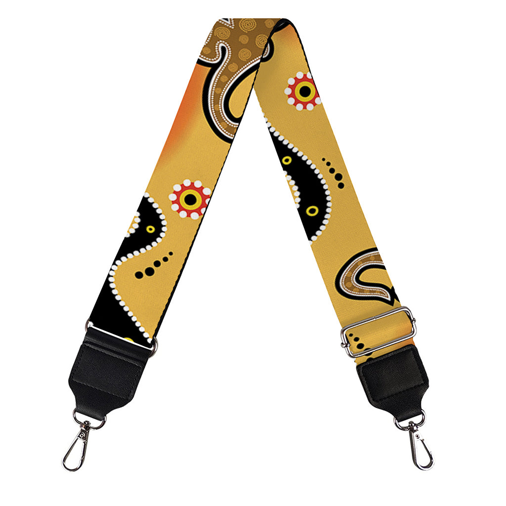 Aboriginal Lizard Pattern Print Bag Strap