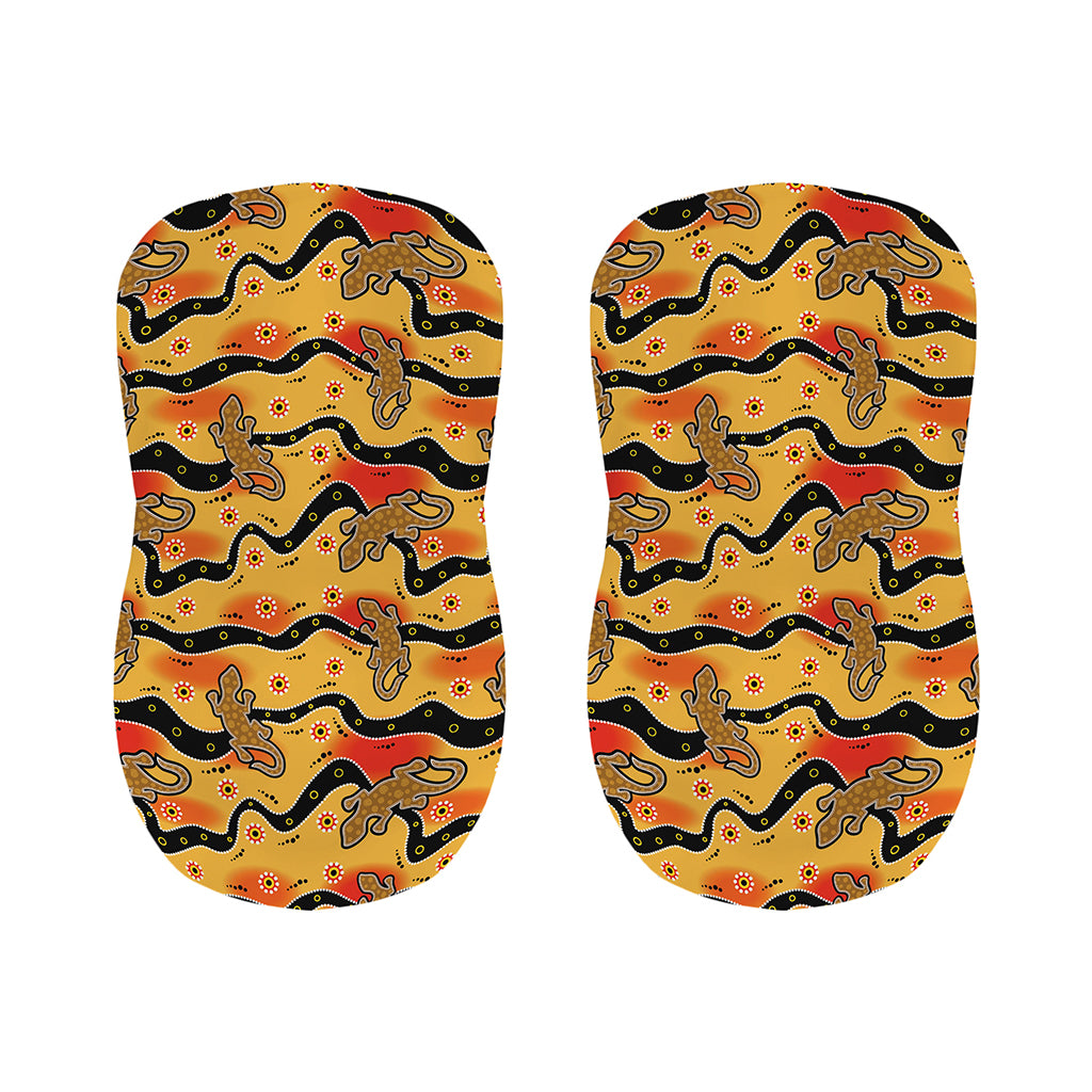 Aboriginal Lizard Pattern Print Bar Stool Covers