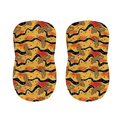 Aboriginal Lizard Pattern Print Bar Stool Covers