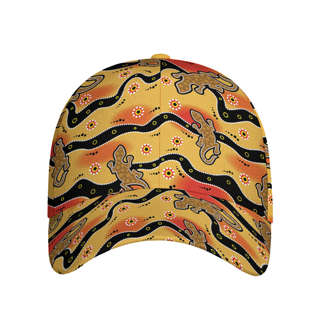 Aboriginal Lizard Pattern Print Baseball Cap