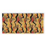 Aboriginal Lizard Pattern Print Beach Towel