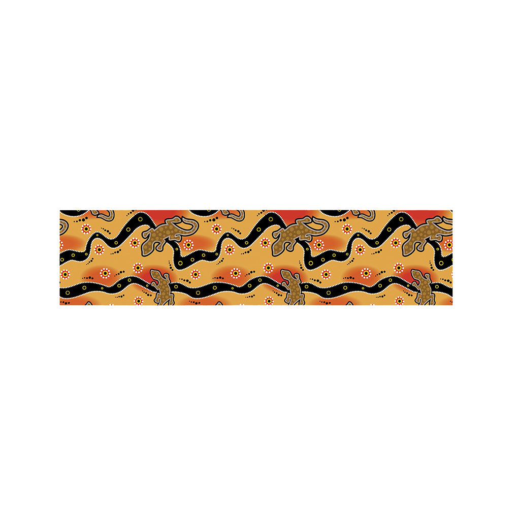 Aboriginal Lizard Pattern Print Bed Runner
