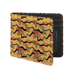 Aboriginal Lizard Pattern Print Bifold Wallet
