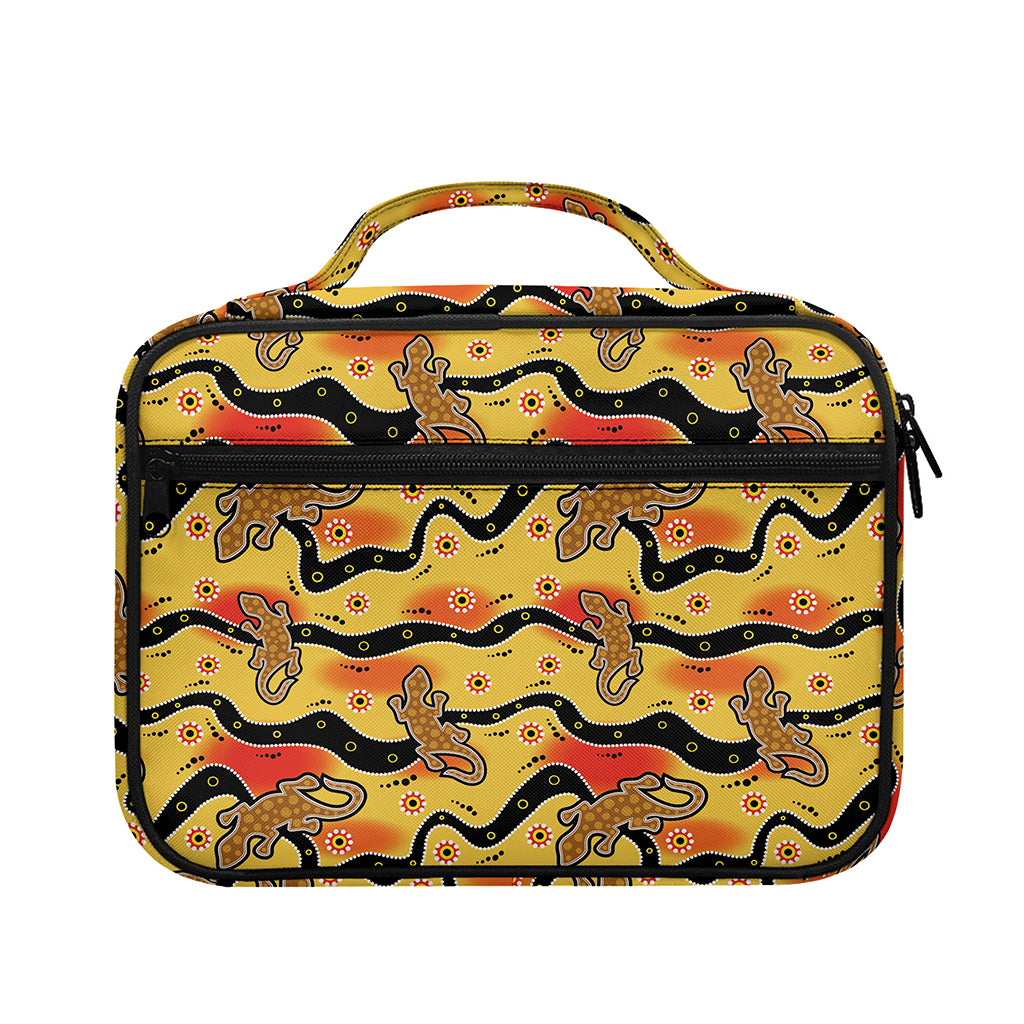 Aboriginal Lizard Pattern Print Briefcase Bible Bag