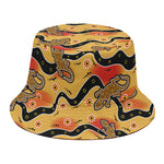 Aboriginal Lizard Pattern Print Bucket Hat