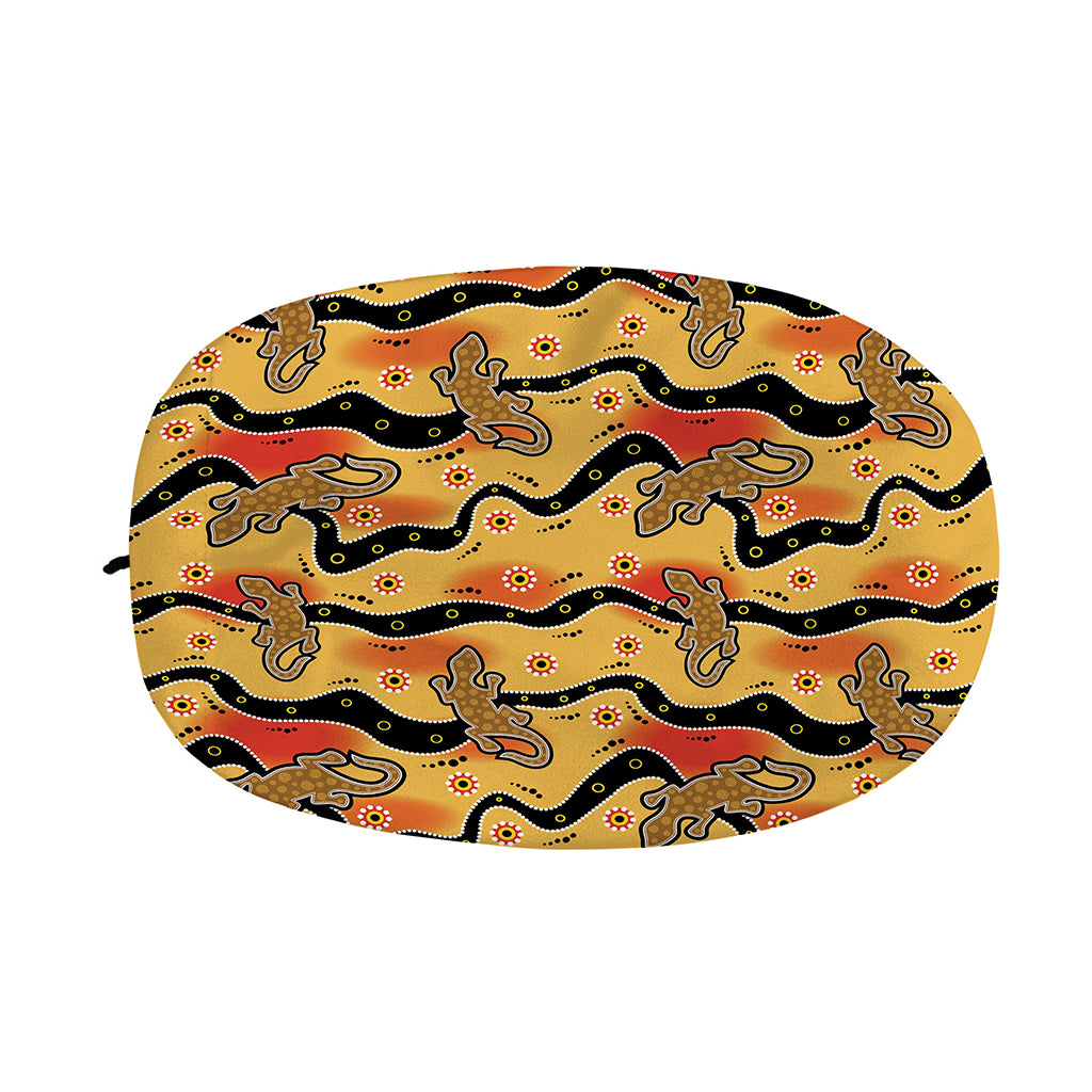 Aboriginal Lizard Pattern Print Car Side Mirror Covers