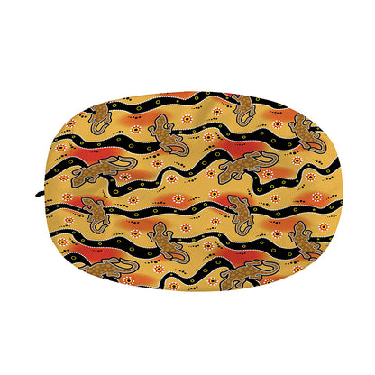 Aboriginal Lizard Pattern Print Car Side Mirror Covers