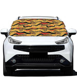 Aboriginal Lizard Pattern Print Car Windshield Snow Cover