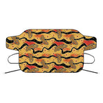 Aboriginal Lizard Pattern Print Car Windshield Snow Cover