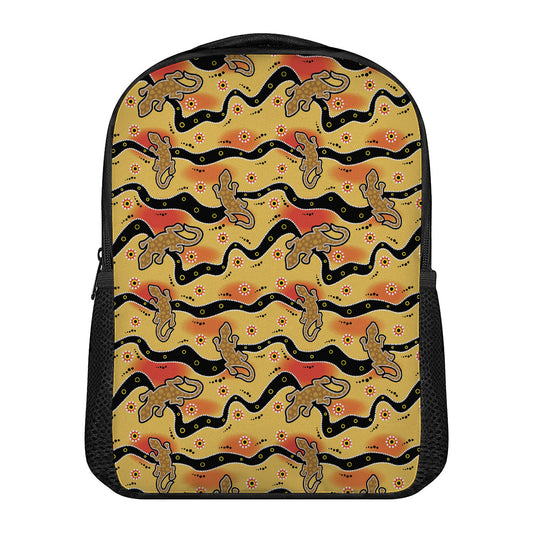 Aboriginal Lizard Pattern Print Casual Backpack