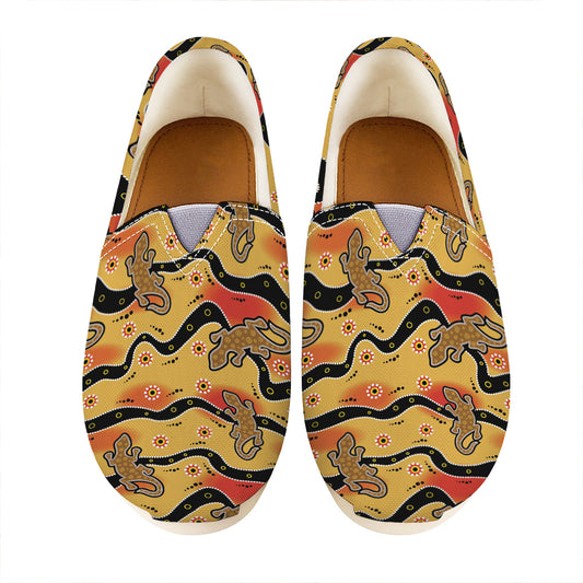Aboriginal Lizard Pattern Print Casual Shoes