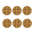 Aboriginal Lizard Pattern Print Coaster Set