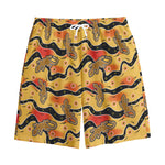 Aboriginal Lizard Pattern Print Cotton Shorts