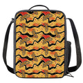 Aboriginal Lizard Pattern Print Crossbody Lunch Bag