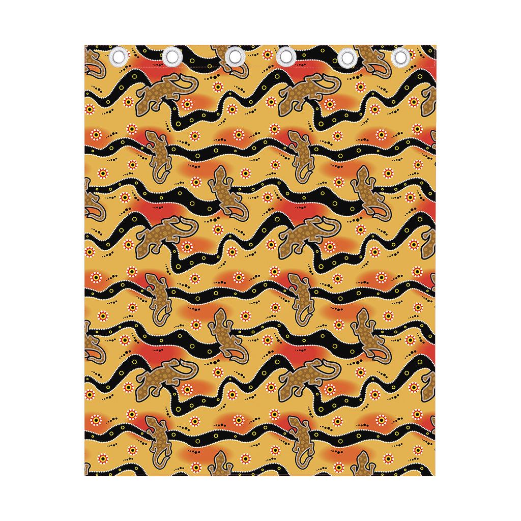 Aboriginal Lizard Pattern Print Curtain