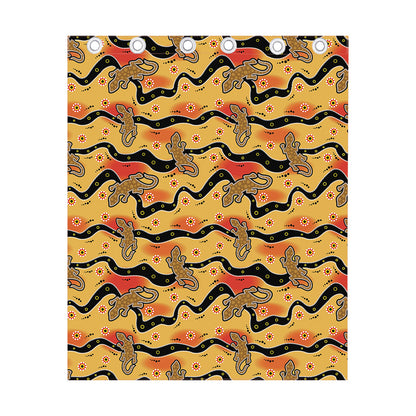 Aboriginal Lizard Pattern Print Curtain