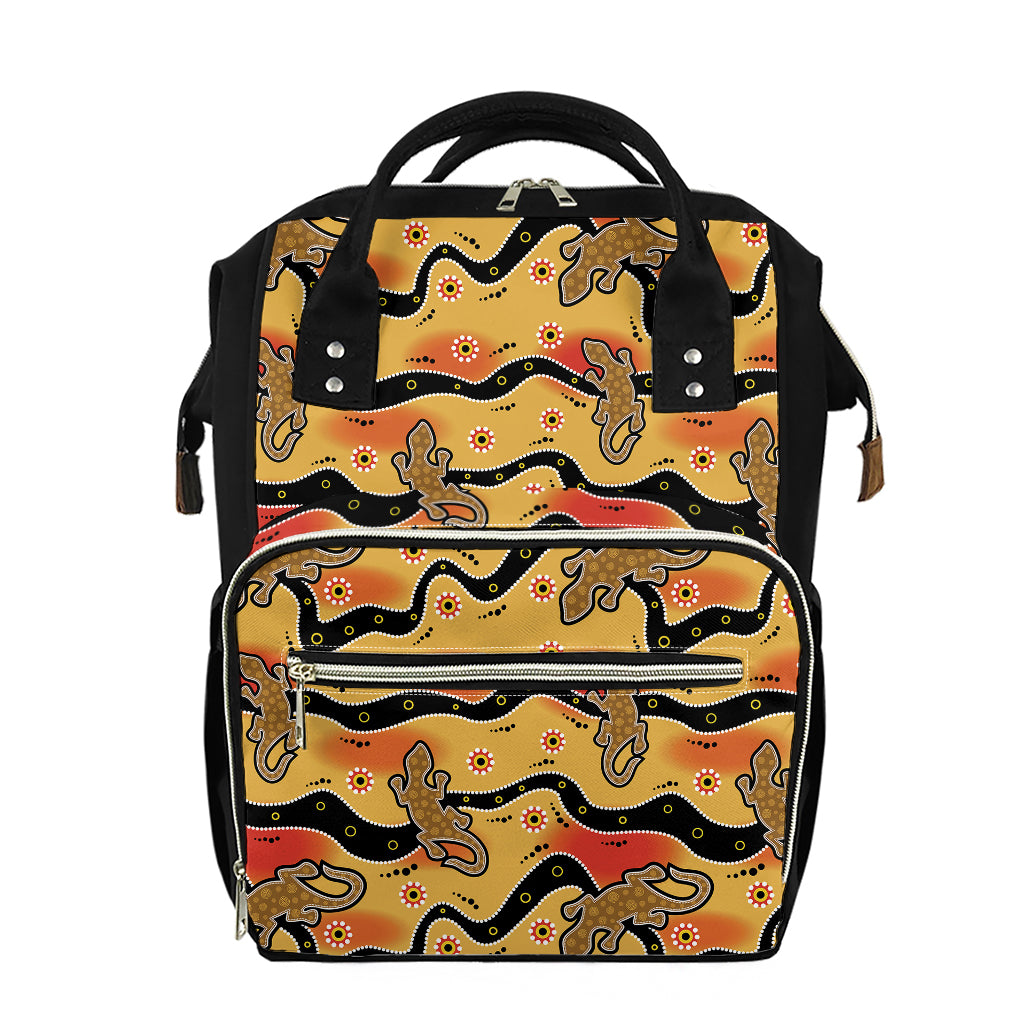 Aboriginal Lizard Pattern Print Diaper Bag