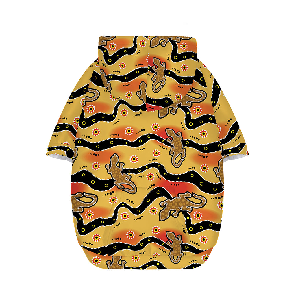 Aboriginal Lizard Pattern Print Dog Zip Up Hoodie