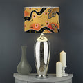 Aboriginal Lizard Pattern Print Drum Lamp Shade