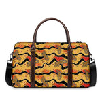 Aboriginal Lizard Pattern Print Duffle Bag