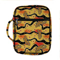 Aboriginal Lizard Pattern Print Front Pocket Bible Bag