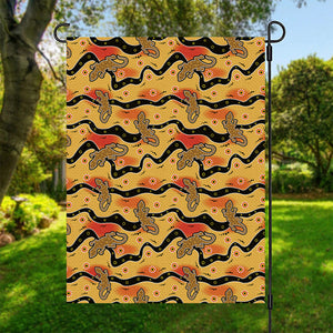 Aboriginal Lizard Pattern Print Garden Flag