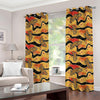 Aboriginal Lizard Pattern Print Grommet Curtains