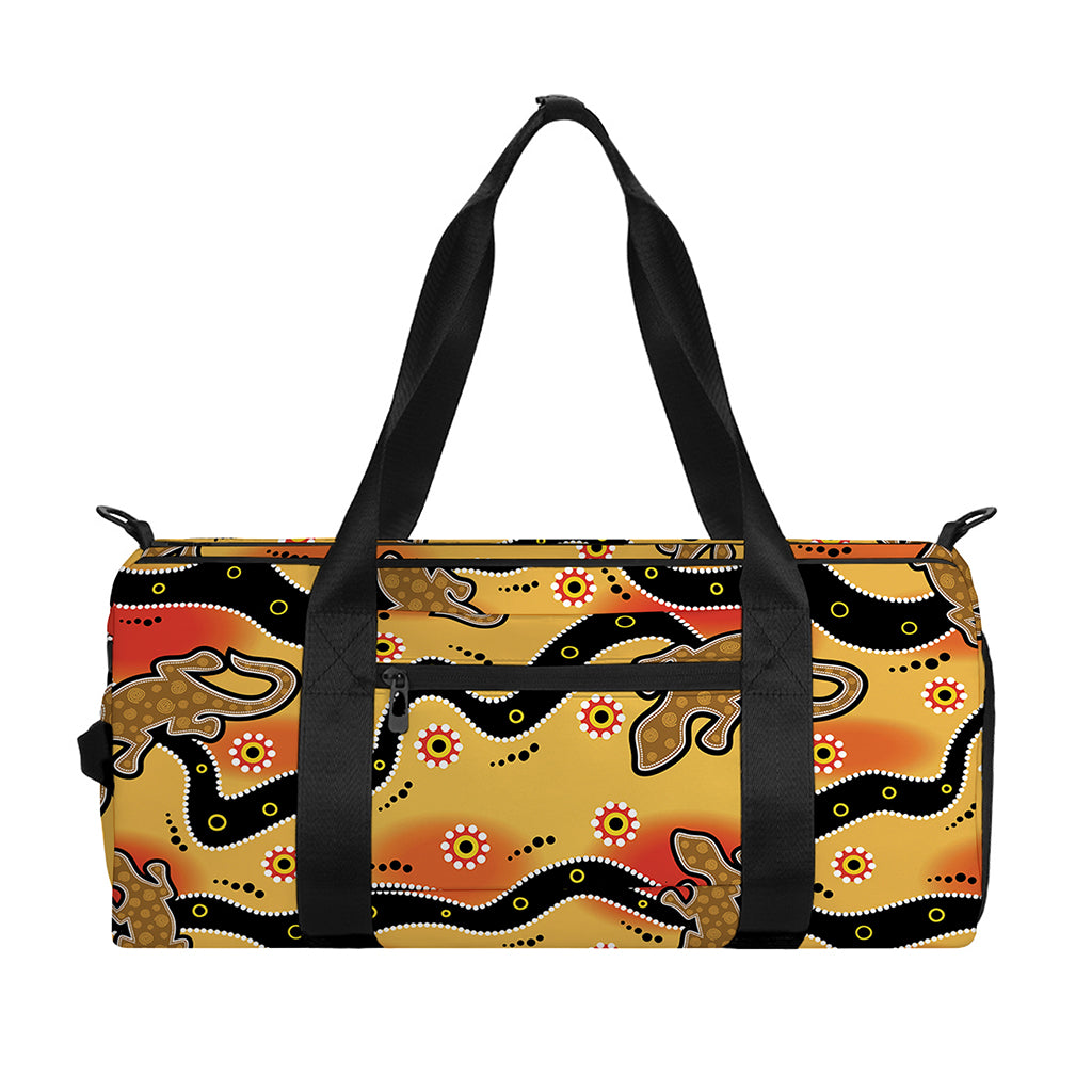 Aboriginal Lizard Pattern Print Gym Bag