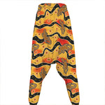 Aboriginal Lizard Pattern Print Hammer Pants