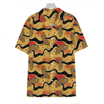 Aboriginal Lizard Pattern Print Hawaiian Shirt