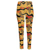 Aboriginal Lizard Pattern Print High-Waisted Pocket Leggings