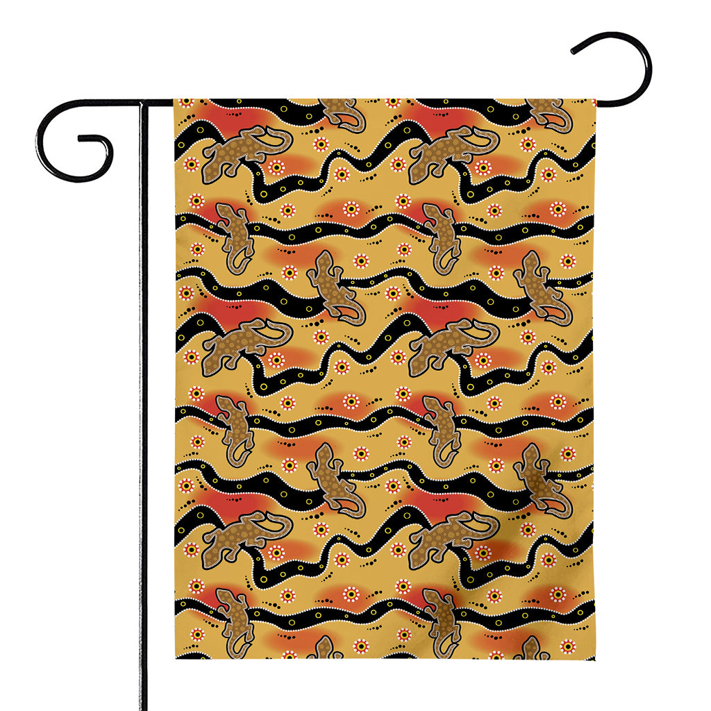 Aboriginal Lizard Pattern Print House Flag
