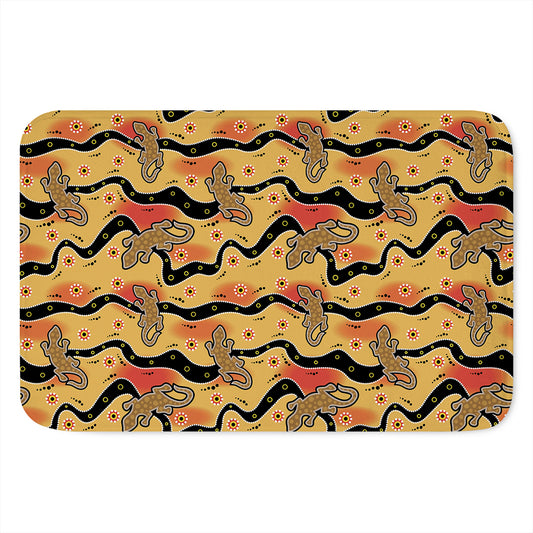 Aboriginal Lizard Pattern Print Indoor Door Mat