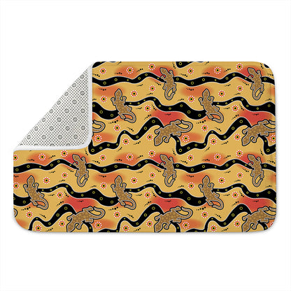 Aboriginal Lizard Pattern Print Indoor Door Mat