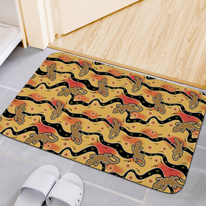 Aboriginal Lizard Pattern Print Indoor Door Mat
