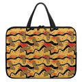 Aboriginal Lizard Pattern Print Laptop Sleeve With Handle