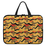 Aboriginal Lizard Pattern Print Laptop Sleeve With Handle