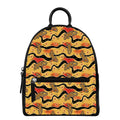 Aboriginal Lizard Pattern Print Leather Backpack