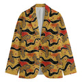 Aboriginal Lizard Pattern Print Men's Blazer