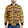 Aboriginal Lizard Pattern Print Men's Bomber Jacket