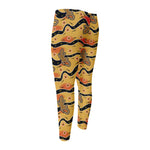 Aboriginal Lizard Pattern Print Men's Compression Pants