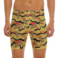 Aboriginal Lizard Pattern Print Men's Long Boxer Briefs