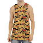 Aboriginal Lizard Pattern Print Men's Muscle Tank Top