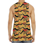 Aboriginal Lizard Pattern Print Men's Muscle Tank Top