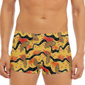 Aboriginal Lizard Pattern Print Men's Short Boxer Briefs