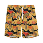 Aboriginal Lizard Pattern Print Men's Sports Shorts