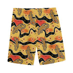 Aboriginal Lizard Pattern Print Men's Sports Shorts
