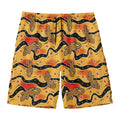 Aboriginal Lizard Pattern Print Men's Swim Trunks